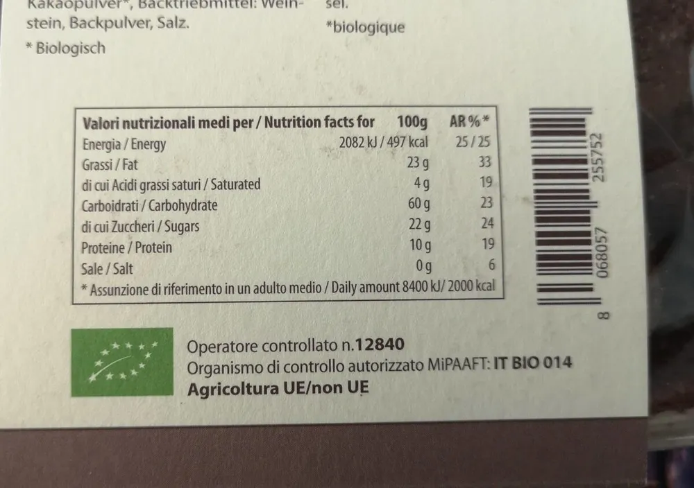 Biscotto artigianale biologico