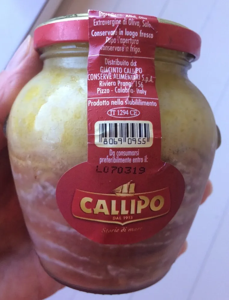 Filetti di Alici anchois à l'huile d'olive