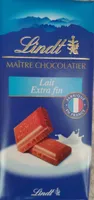 Tablettes de chocolat Lindt lait extra fin