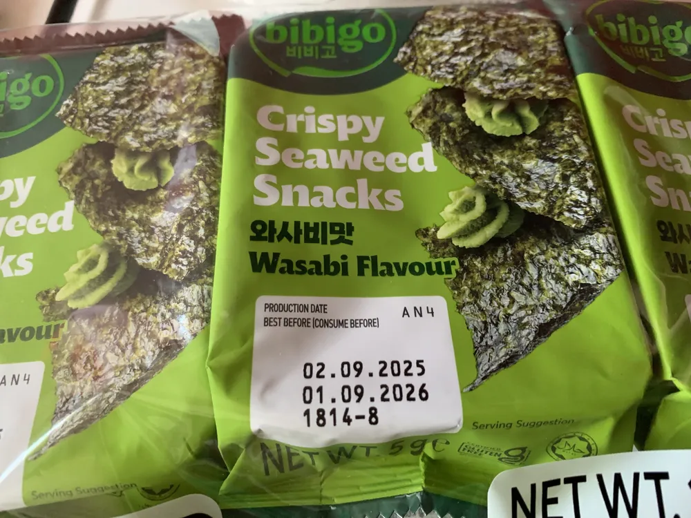 Crispy Seaweed Snacks Wasabi Flavour