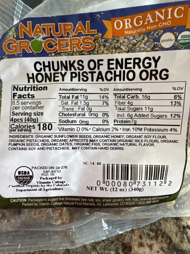 Chunks Of Energy Honey Pistachio