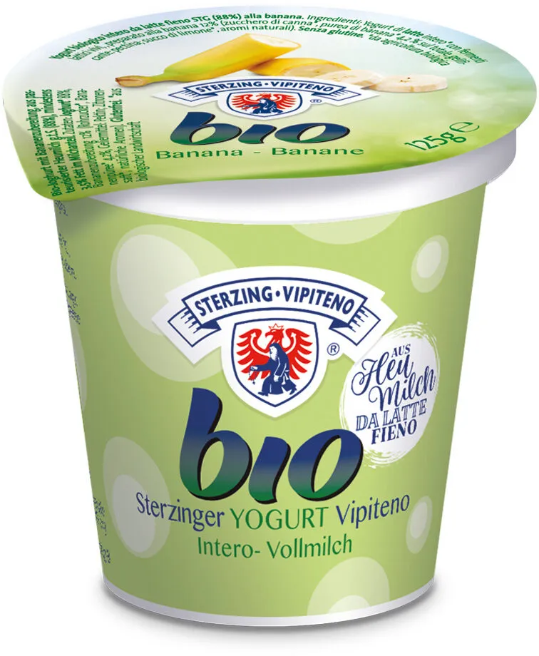 Yogurt biologico da latte fieno STG - 125g - Gusto banana