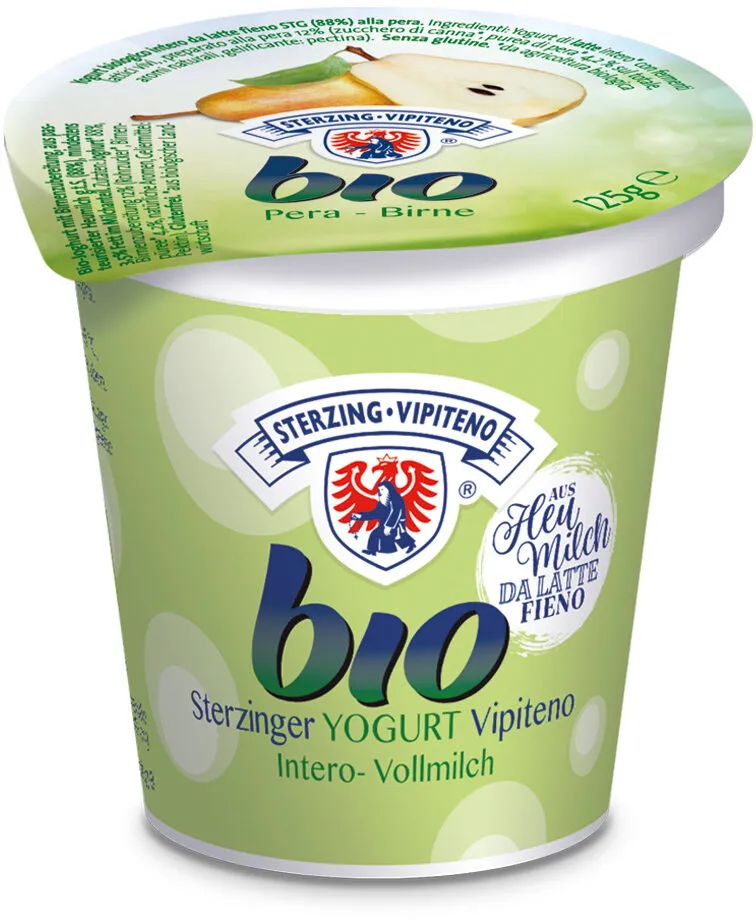 Yogurt biologico da latte fieno STG - 125g - Gusto pera