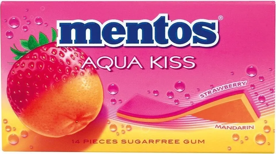 Mentos Gum Aqua Kiss Strawberry-mandarin