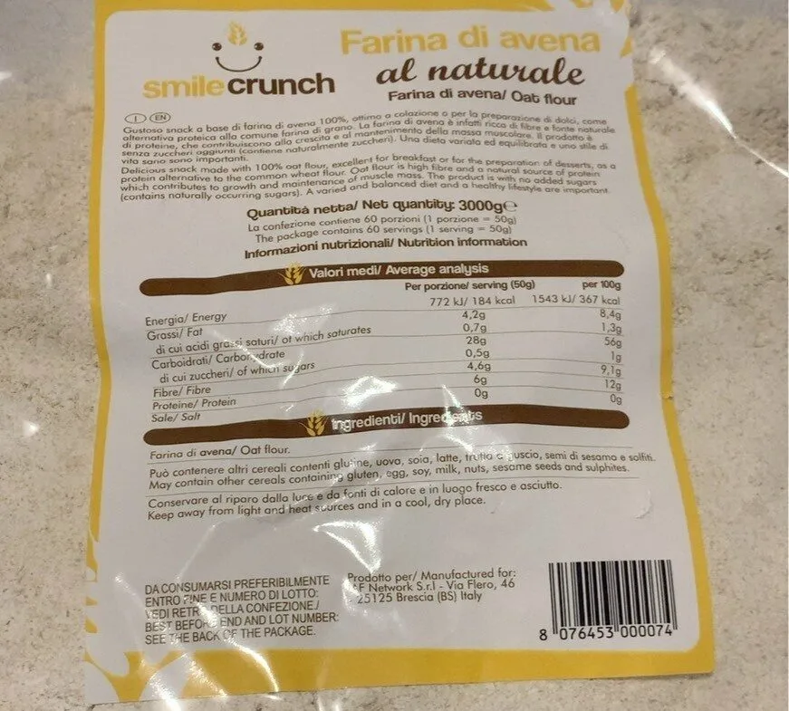Farina di avena al naturale