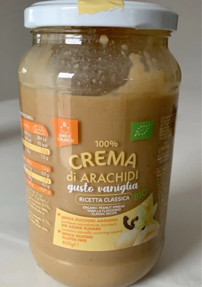 Crema di arachidi gusto vaniglia bio