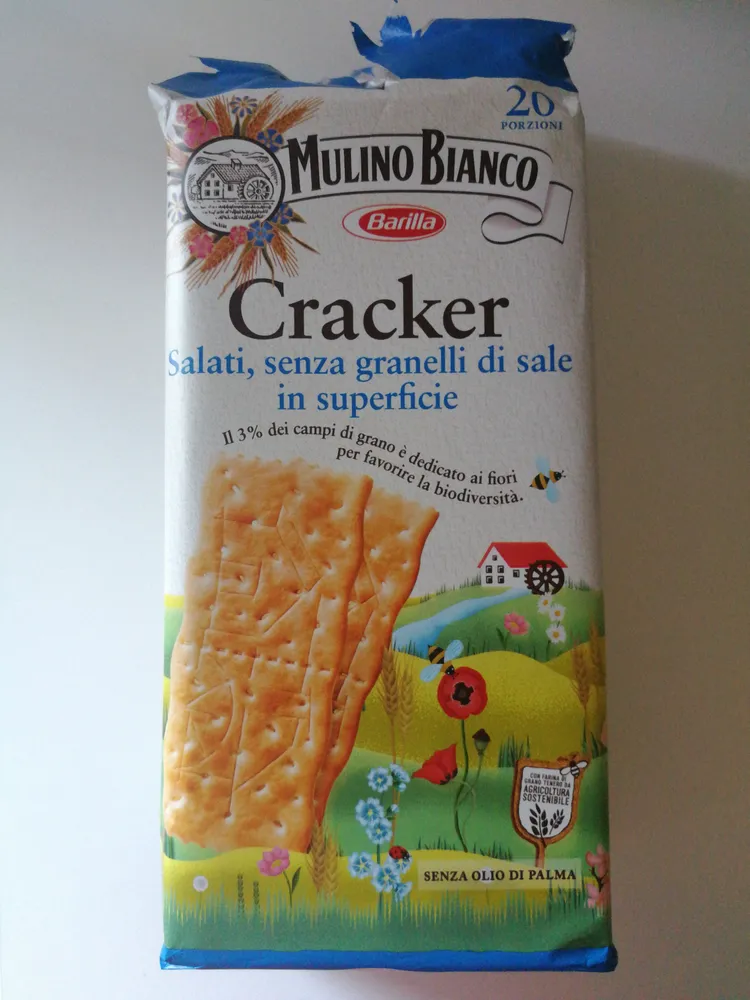 Cracker Salati, senza granelli di sale in superficie