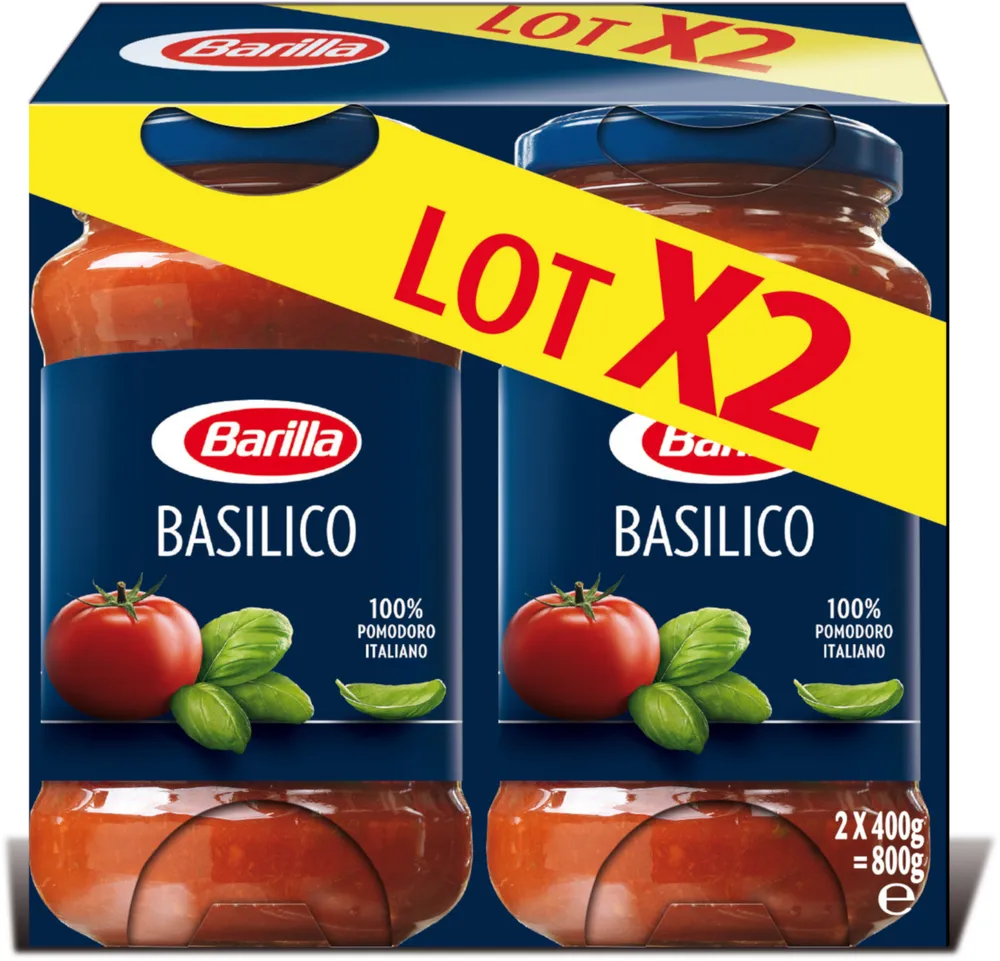 Lot 2 sauces tomate basilic