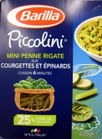 Mini Penne Rigate aux Courgettes et Épinards Piccolini