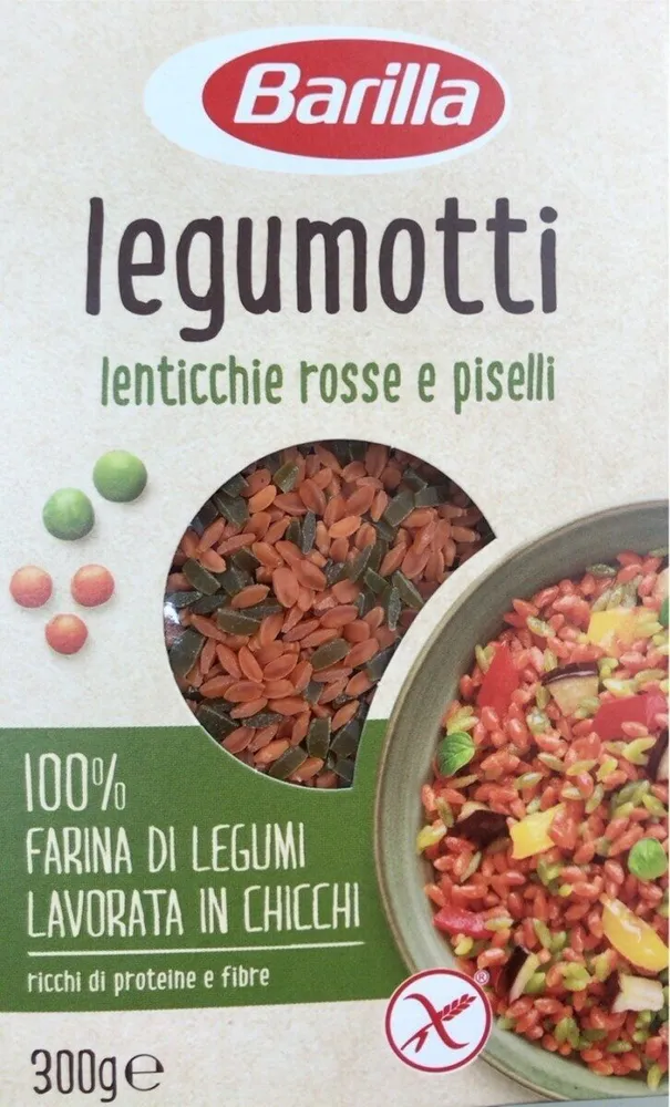 Legumotti lenticchie rosse e piselli