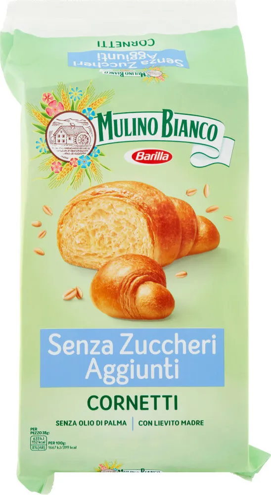 Cornetti senza zuccheri aggiunti