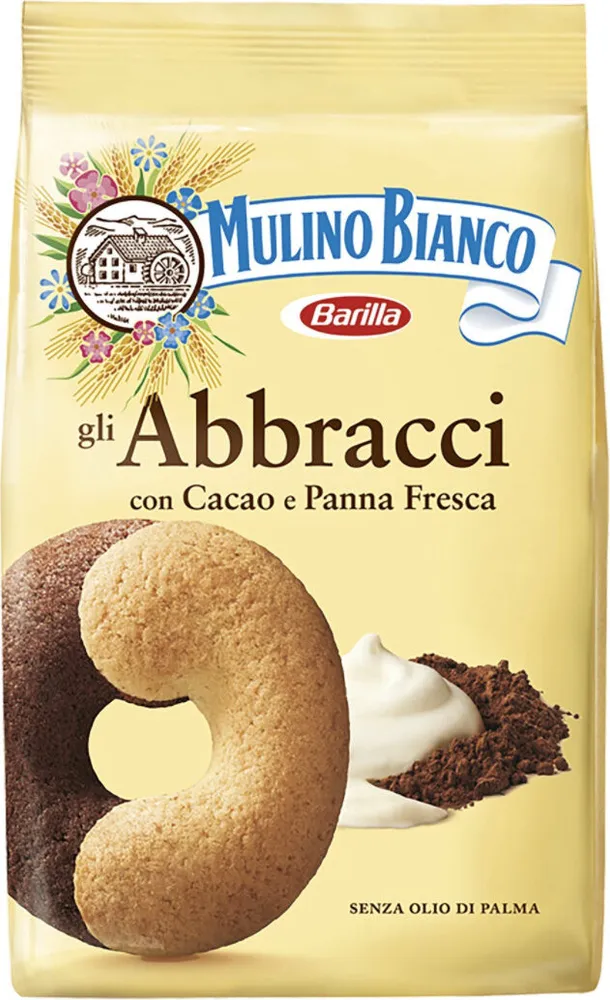 Mulino bianco abbracci biscuits au cacao et a la creme 350g