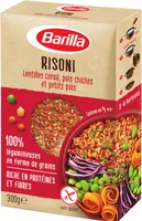 Risoni lentilles corail pois chiches et petits pois