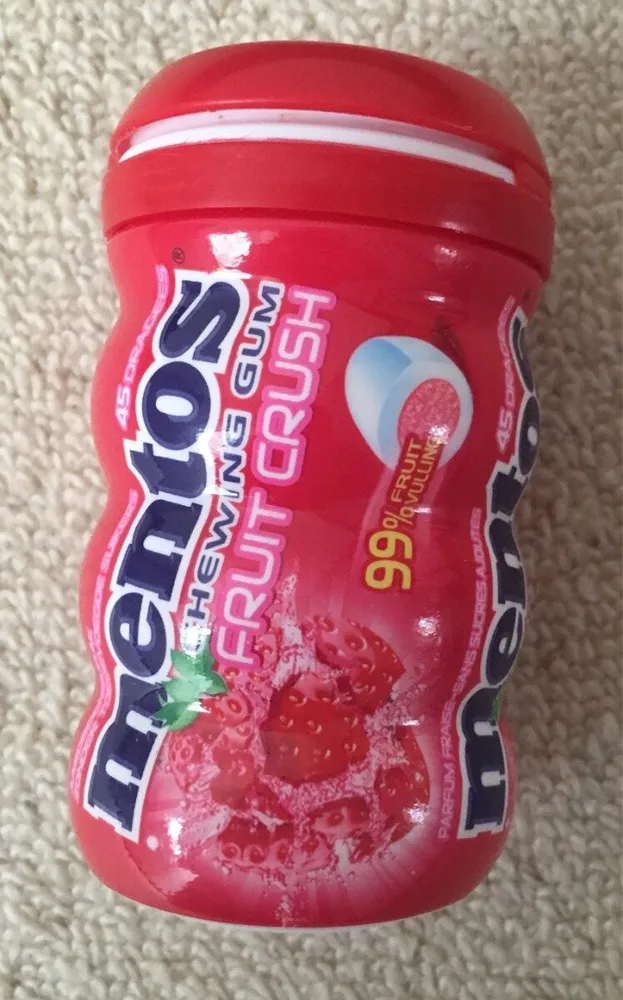 Chewing gum fruit crush