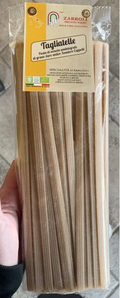 Tagliatelle pasta di semola semintegrale di grano duro antico