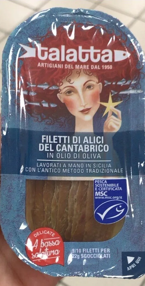 filetti alici Cantabrico in olio oliva