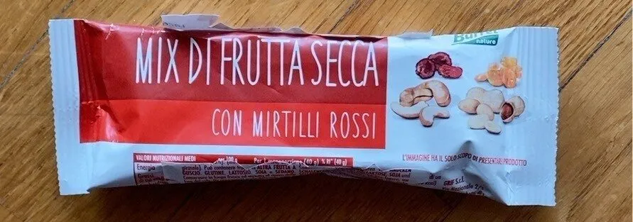 Mix di frutta secca con mirtilli rossi