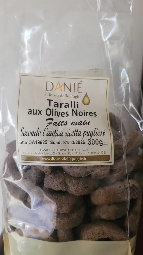 Taralli aux olives noires