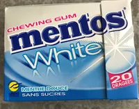 Chewing gum mentos white