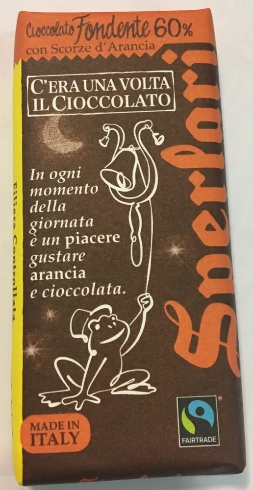 Cioccolato fondente 60% con Scorze d'Arancia