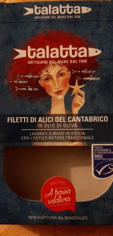 Filetti di alici del cantabrico
