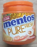 Chewing gum mentos pure fresh sans sucre goût tropical