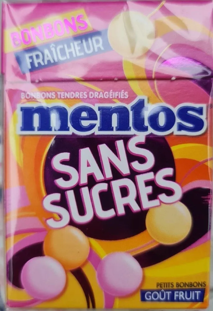 Bonbons tendres dragéifiés sans sucres goût fruit