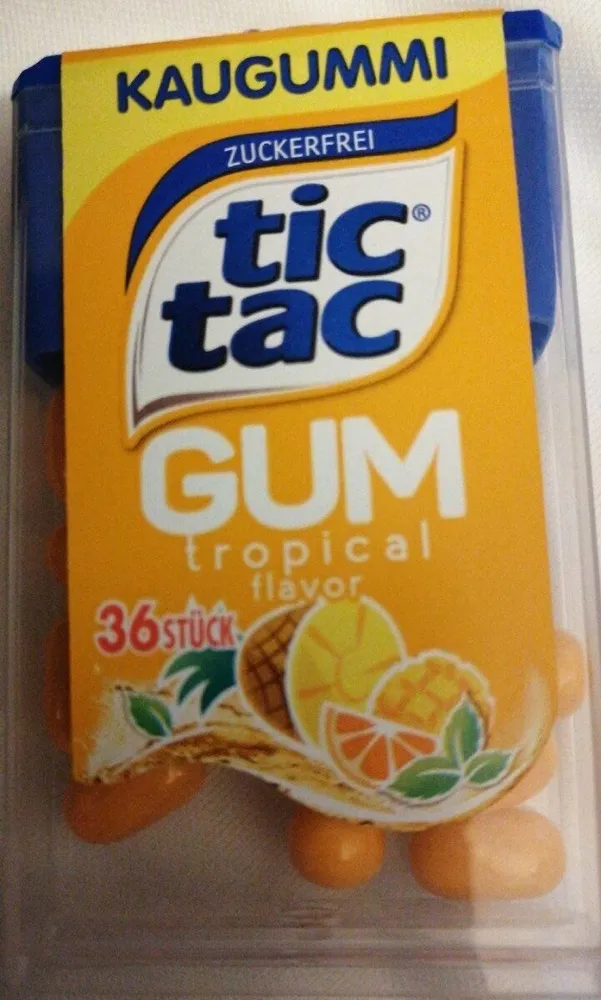 Tic tac gum tropical