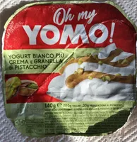 Yogurt bianco più crema e granella di pistacchio