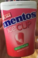 Chewing gum ice cup goût fraise sans sucre, 97g