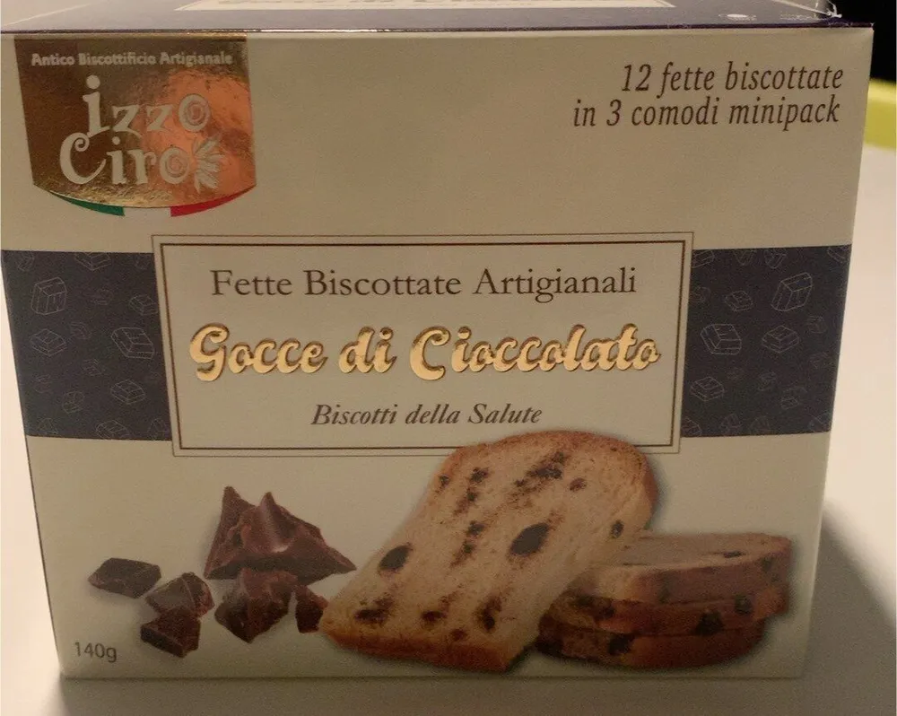 Fette Biscottate con gocce di cioccolato