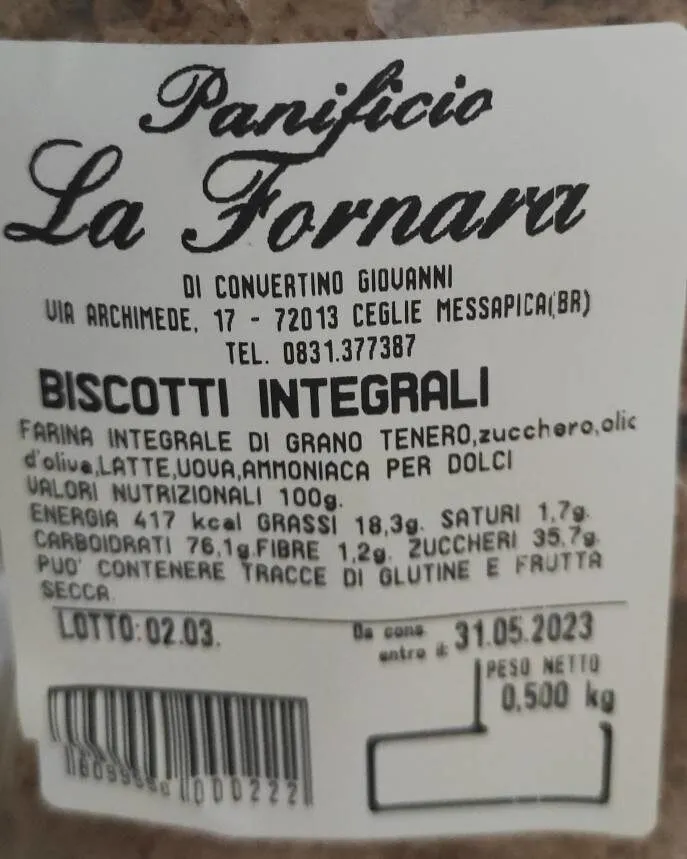 Biscotti integrali