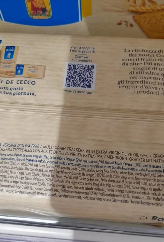 Crackers multimediali de cecco