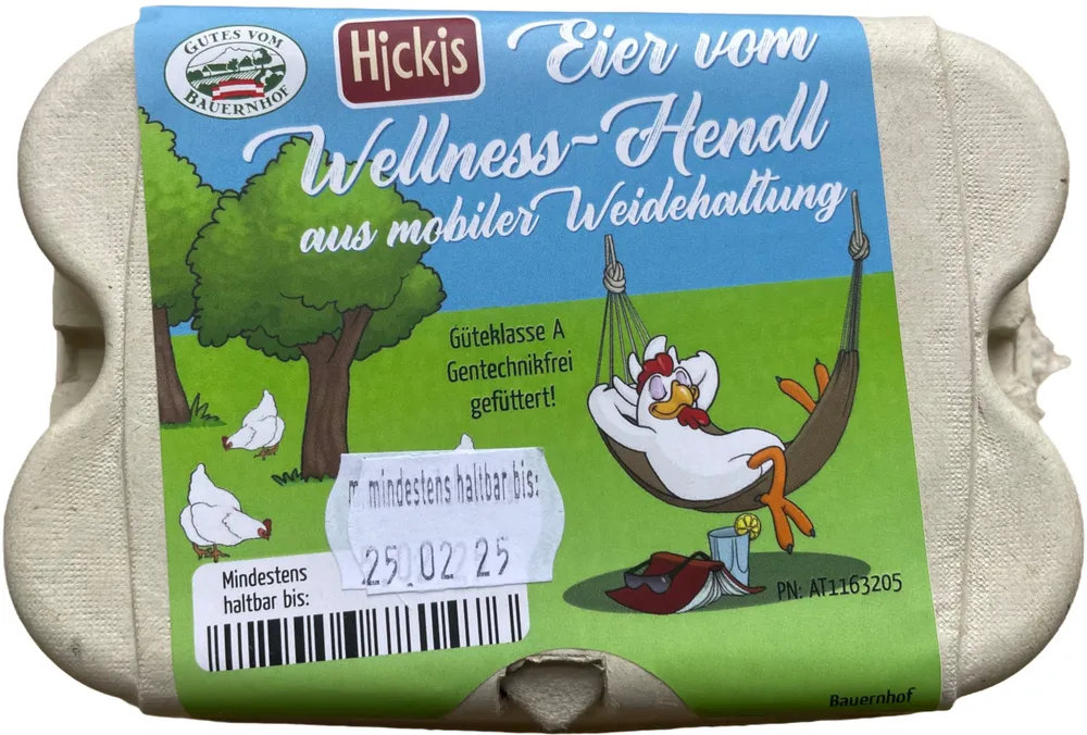 Eier vom Wellness-Hendl aus mobiler Weidehaltung