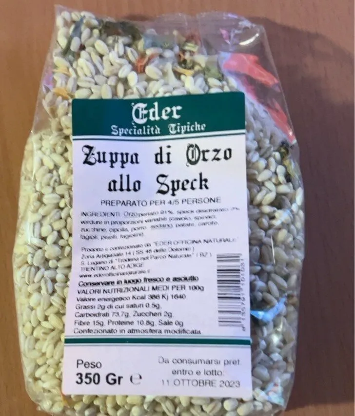 Zuppa di orzo allo speck