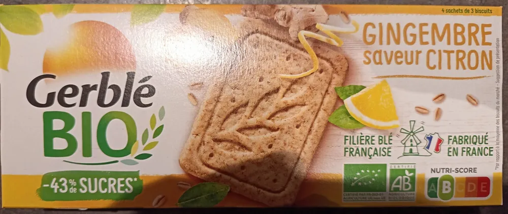 Biscuits Bio Gingembre Citron