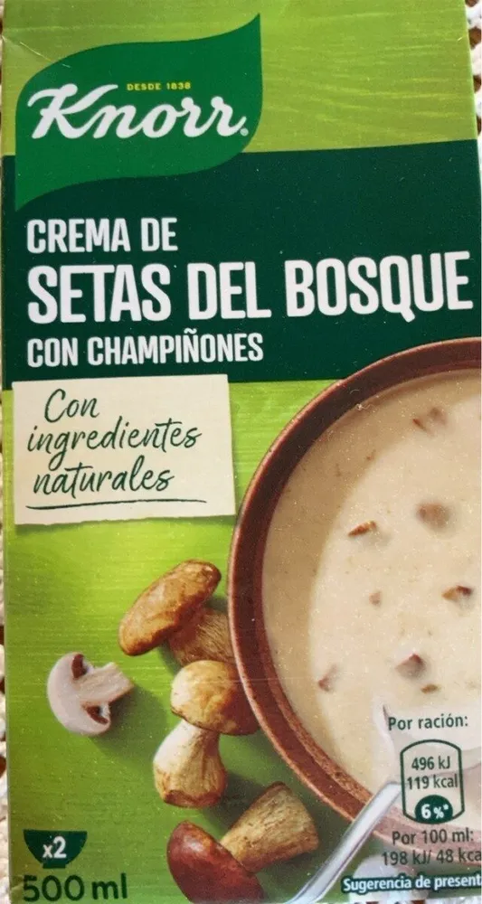 Crema setas del bosque