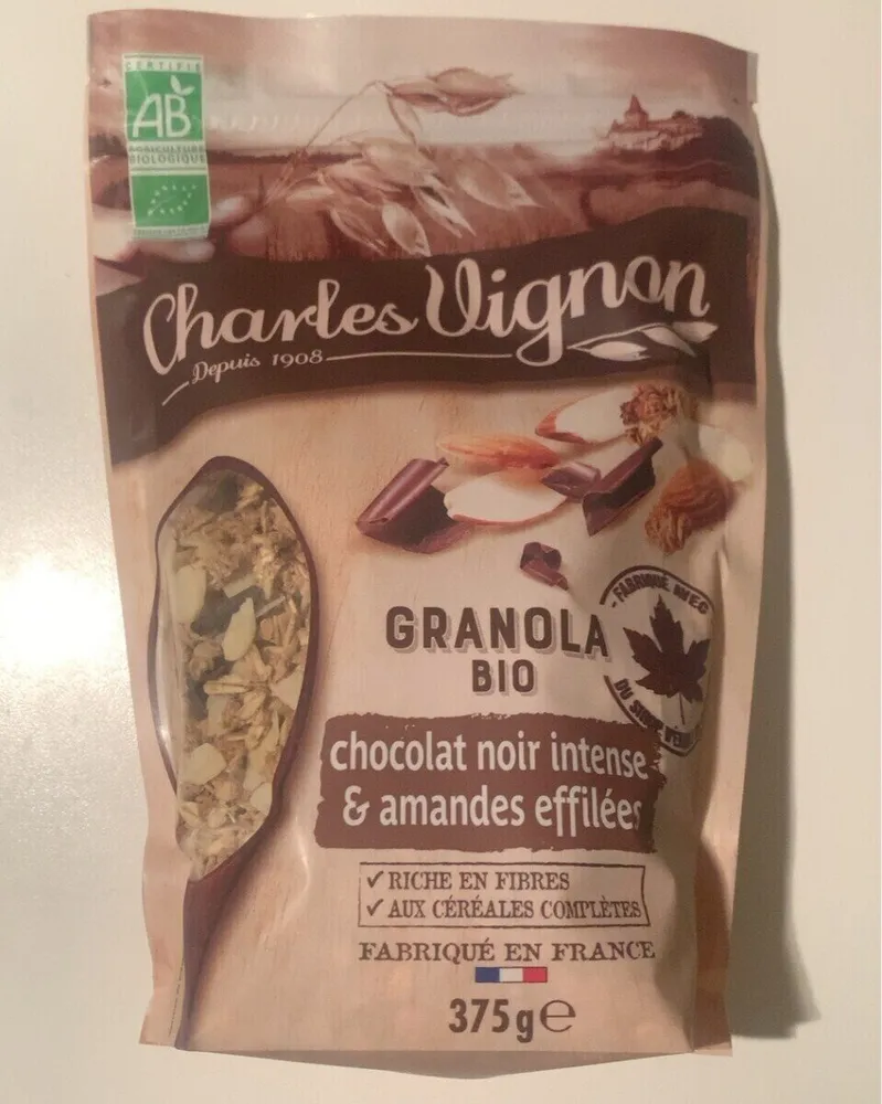 Granola bio chocolat noir intense et amandes effilées