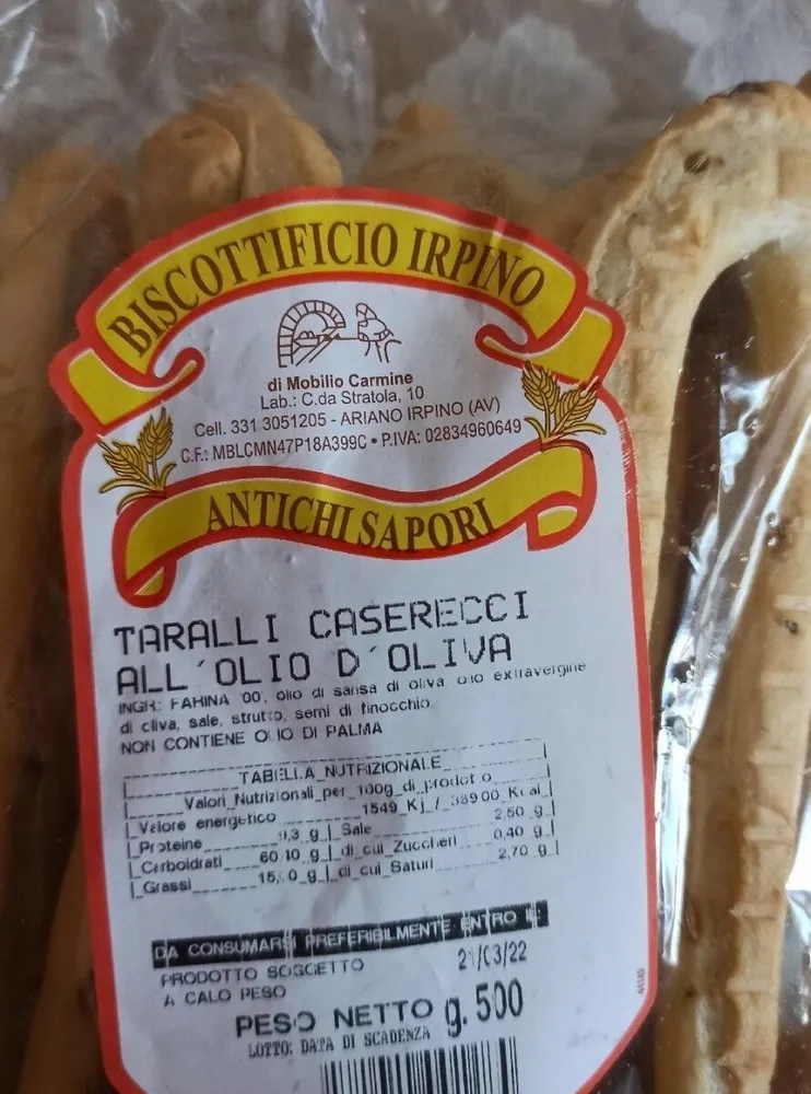 Taralli caserecci all'olio d'oliva