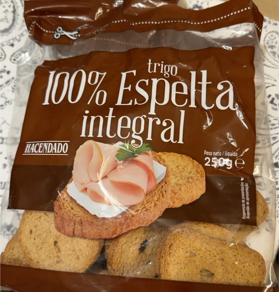 Pan tostado 100% espelta integral