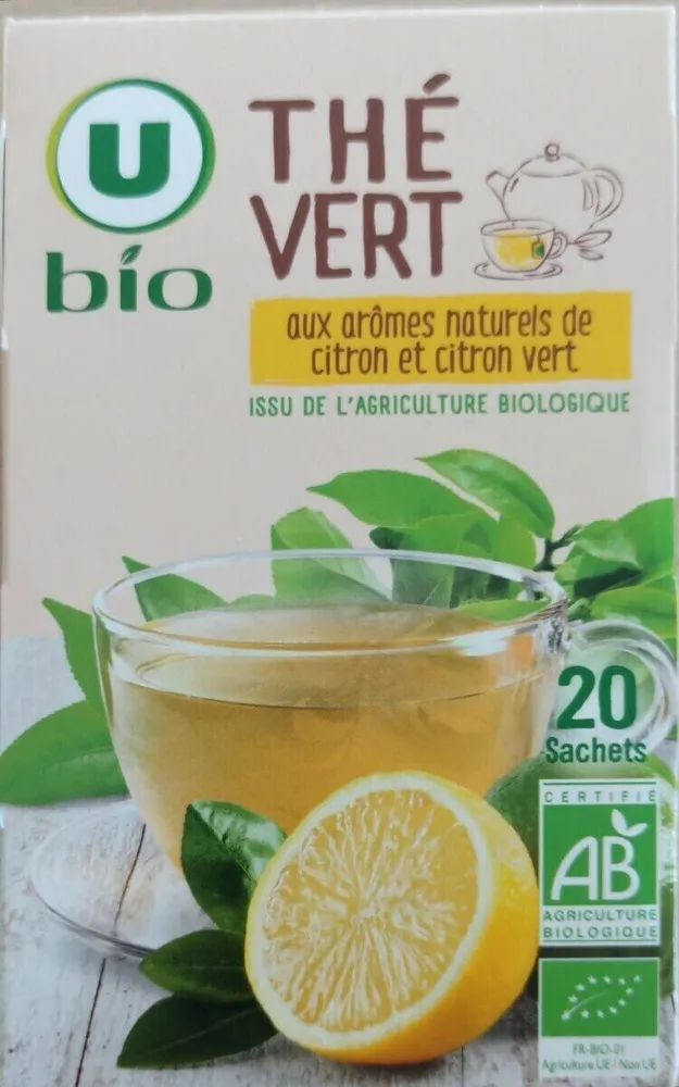 Thé vert aux arômes naturels de citron et citron vert