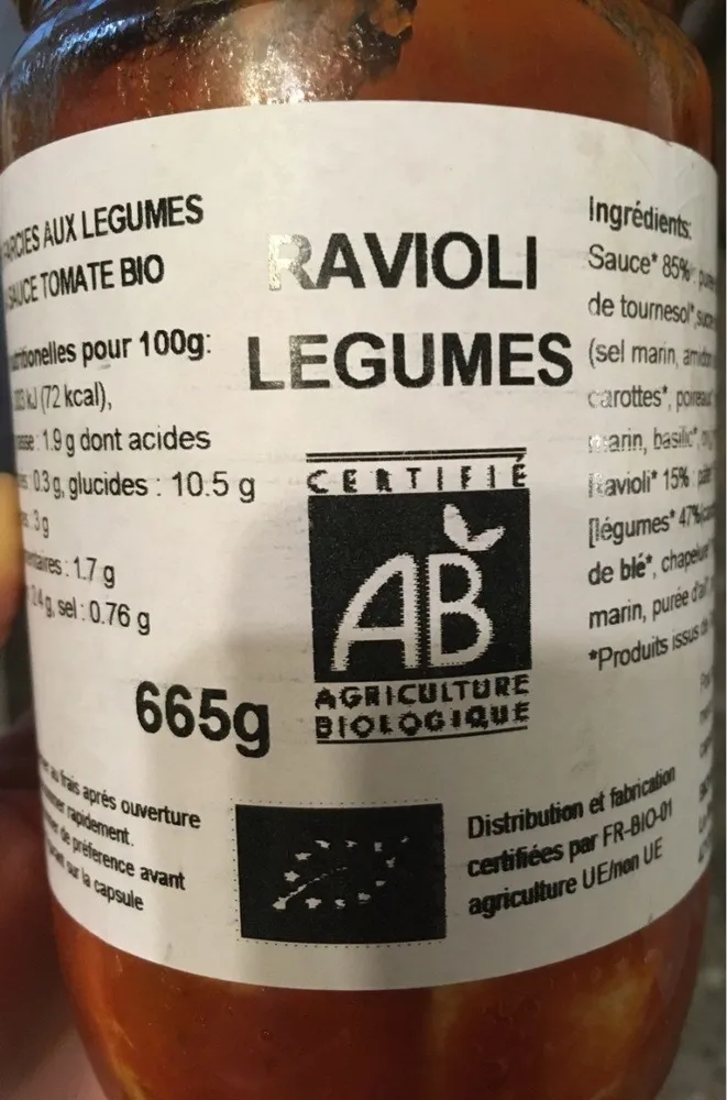 Ravioli Légumes