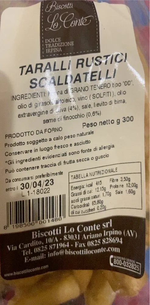 Taralli rustici scaldatelli