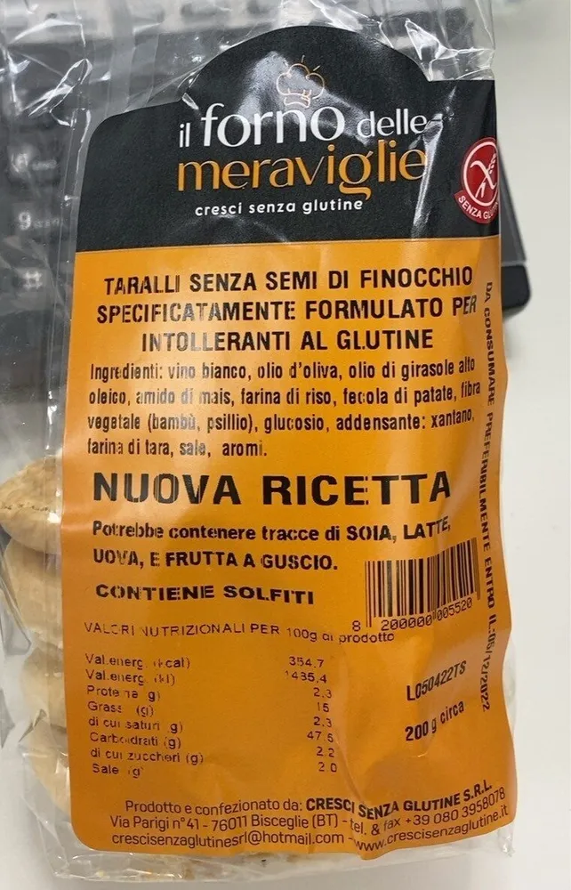 Taralli senza semi di finocchio