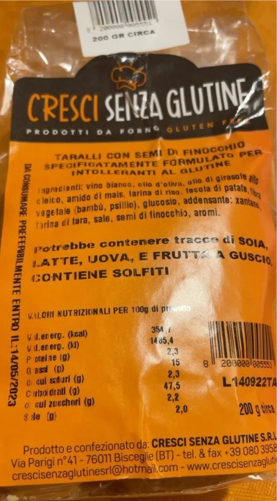 Taralli con semi di finocchio