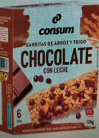 Barritas de Cereales Arroz trigo Cocolate