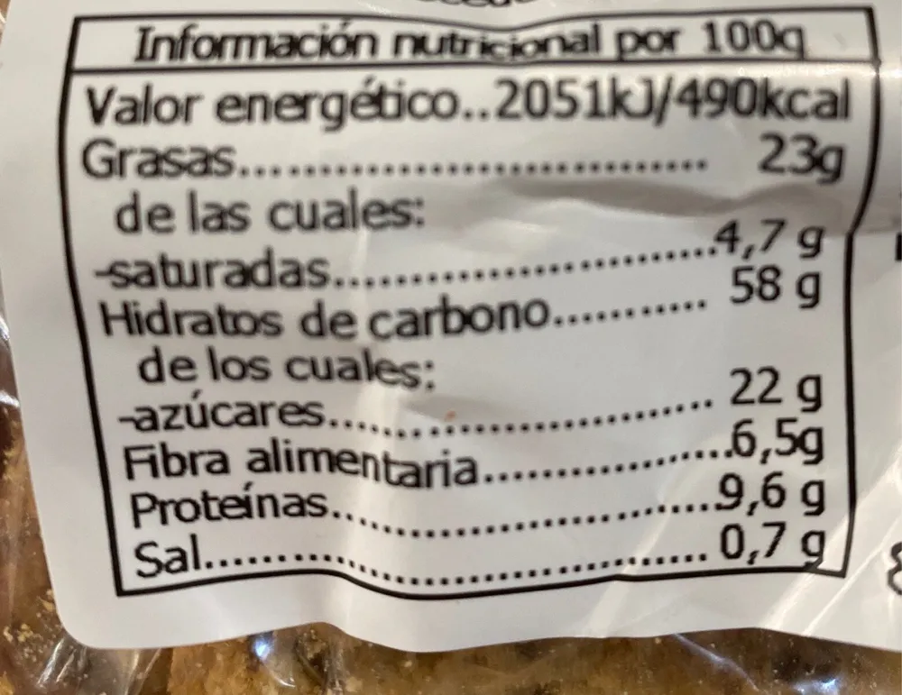 Galletas ecologicas avena y lino