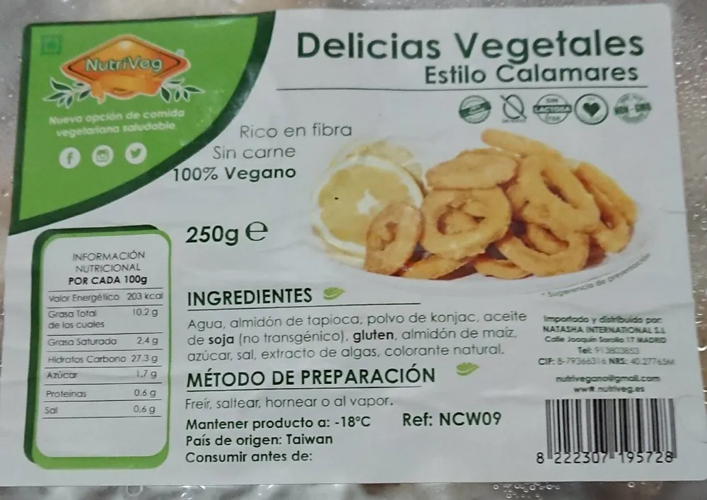 Delicias Vegetales. Estilo calamares.