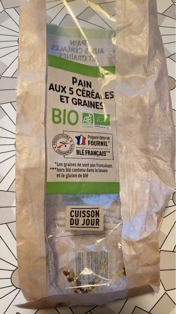 Pain aux 5 céréales et graines