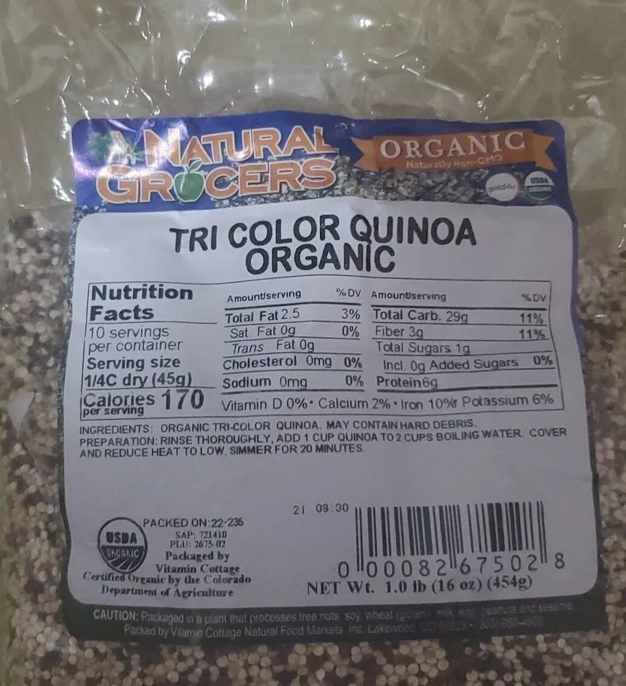 Tri color quinoa organic